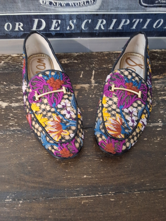 Sam Edelman Shoes - Sam Edelman Multicolor Floral Embroidered Loafers